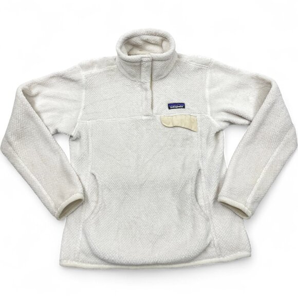 Patagonia White Fleece Pullover Polartec Sweater Jacket Women's Small - Picture 9 of 9